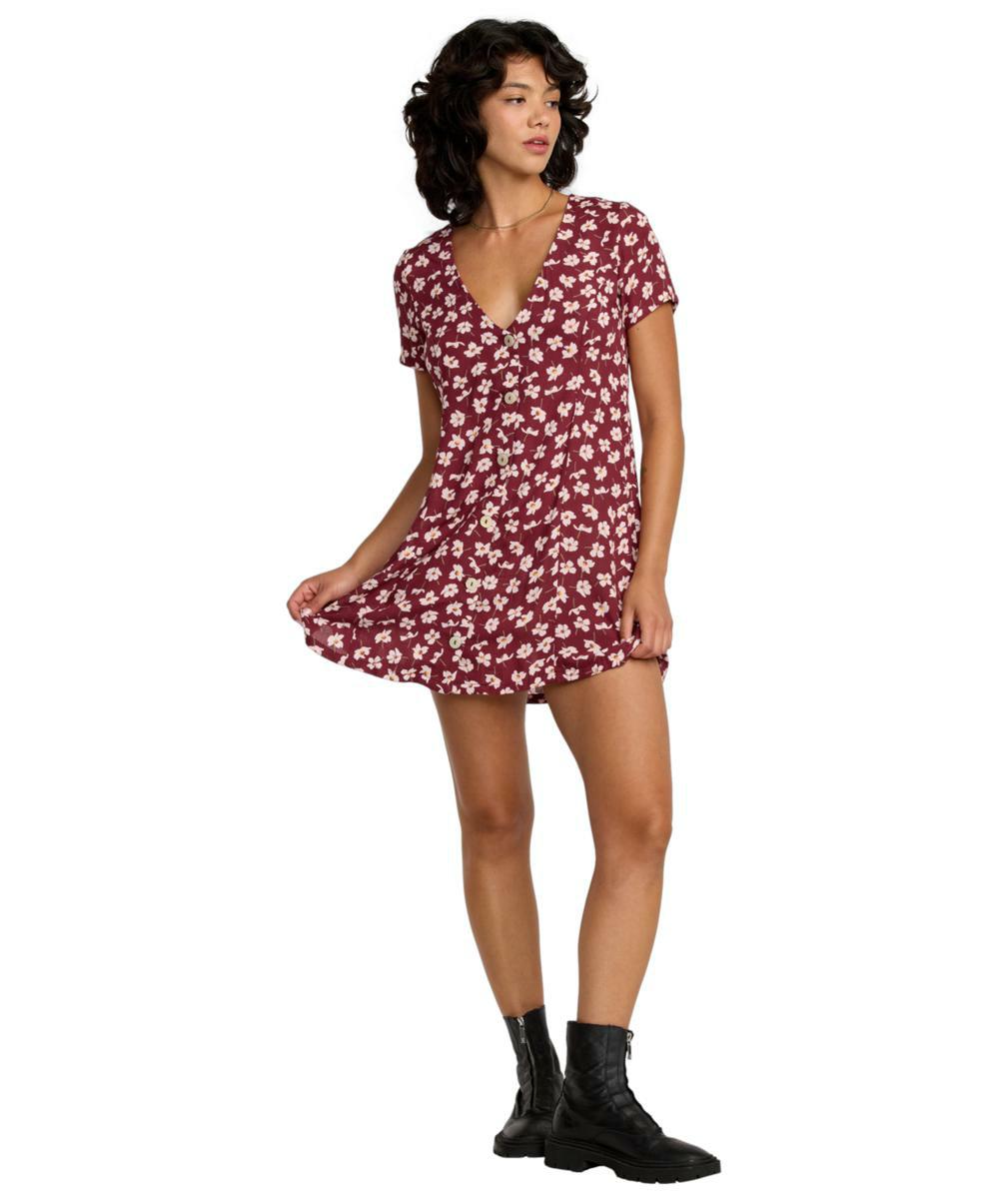 Rvca Understated - Mini Dress For Women Cranberry. Rvca Dresses in Womens Dresses & Womens Skirts, Dresses & Jumpsuits. Code: 23B131508