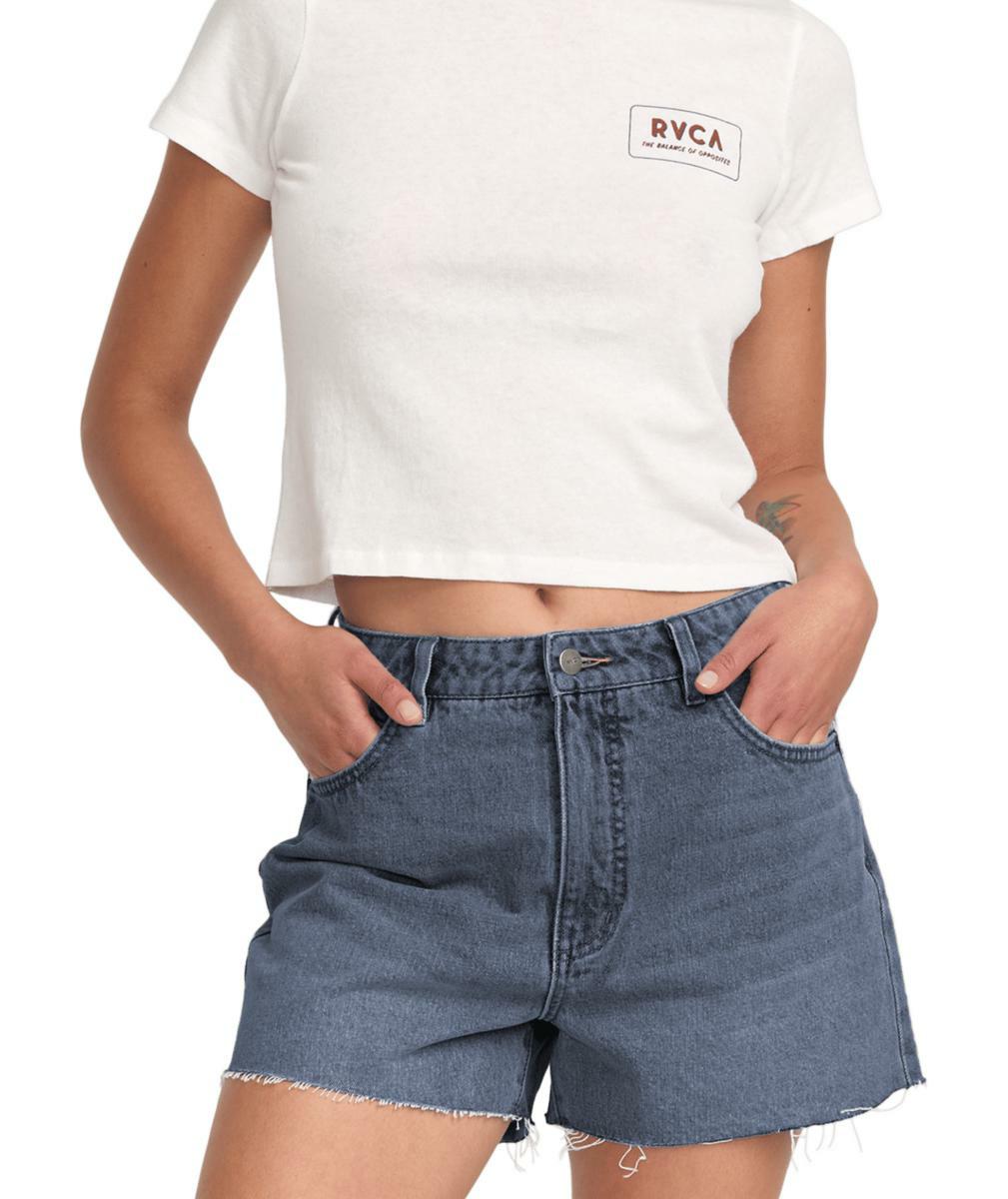 Rvca Pacific Denim Short Washed Black. Rvca Walkshorts - Fitted Waist in Womens Walkshorts - Fitted Waist & Womens Shorts. Code: 23B201501