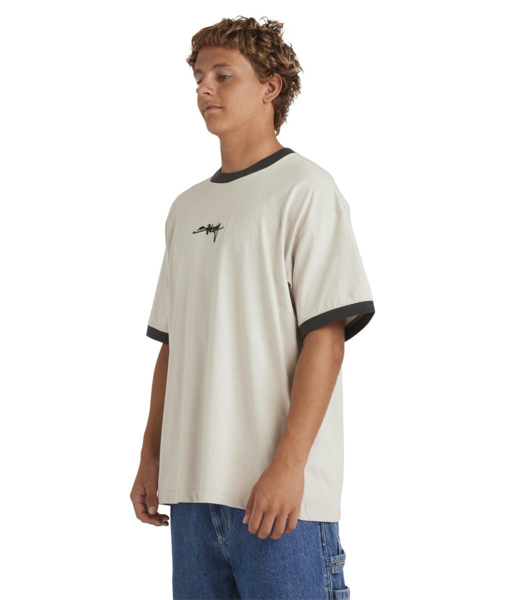 Billabong Script Ringer Ss Stone. Billabong Tees in Mens Tees & Mens T-shirts & Singlets. Code: 24A013574