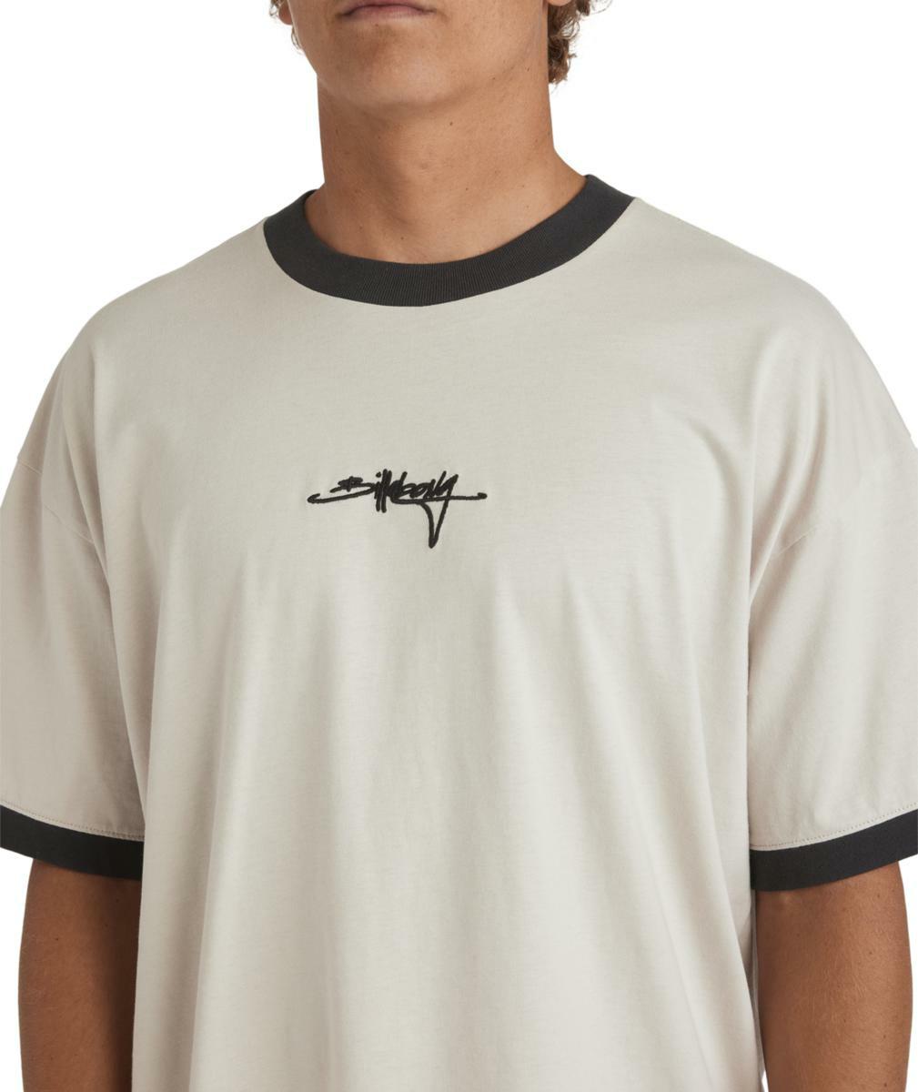 Billabong Script Ringer Ss Stone. Billabong Tees in Mens Tees & Mens T-shirts & Singlets. Code: 24A013574
