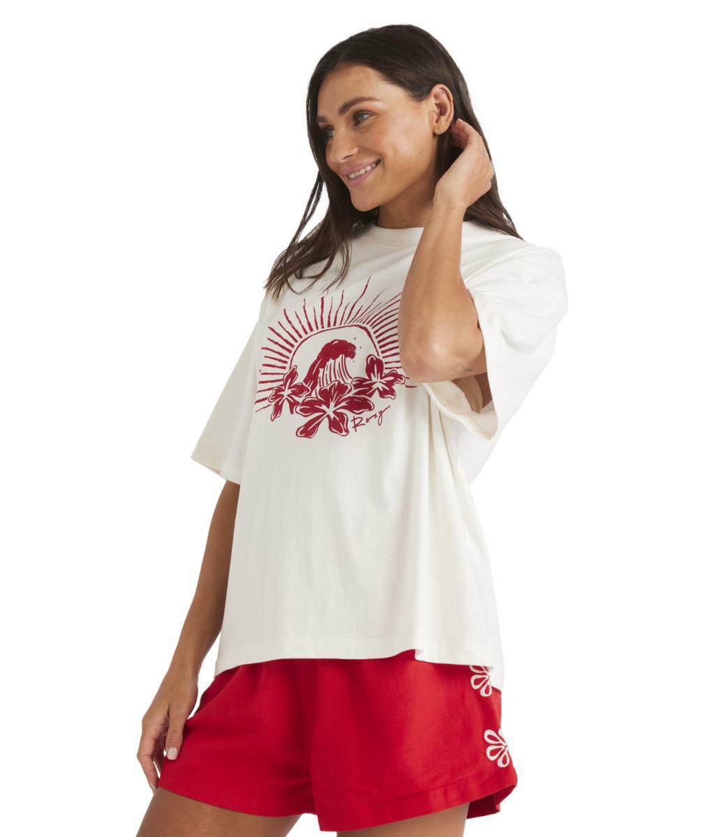 Roxy Chaser Tee Egret. Roxy Tees in Womens Tees & Womens T-shirts & Singlets. Code: 26B353572