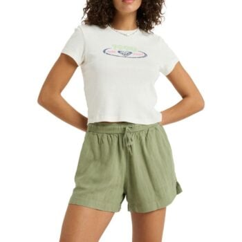 Roxy Lekeitio Break Slub Mid Oil Green. Roxy Walkshorts - Elastic Waist in Womens Walkshorts - Elastic Waist & Womens Shorts. Code: ERJNS03608