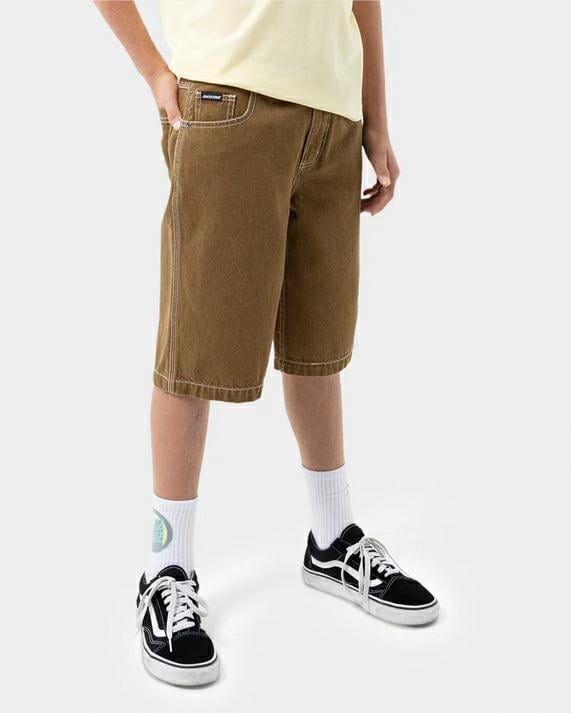 Santa Cruz Skateboards Brain Dot Bone Baggy Jean Tan. Santa Cruz Skateboards Walkshorts - Fitted Waist in Boys Walkshorts - Fitted Waist & Boys Shorts. Code: SB225-SH03