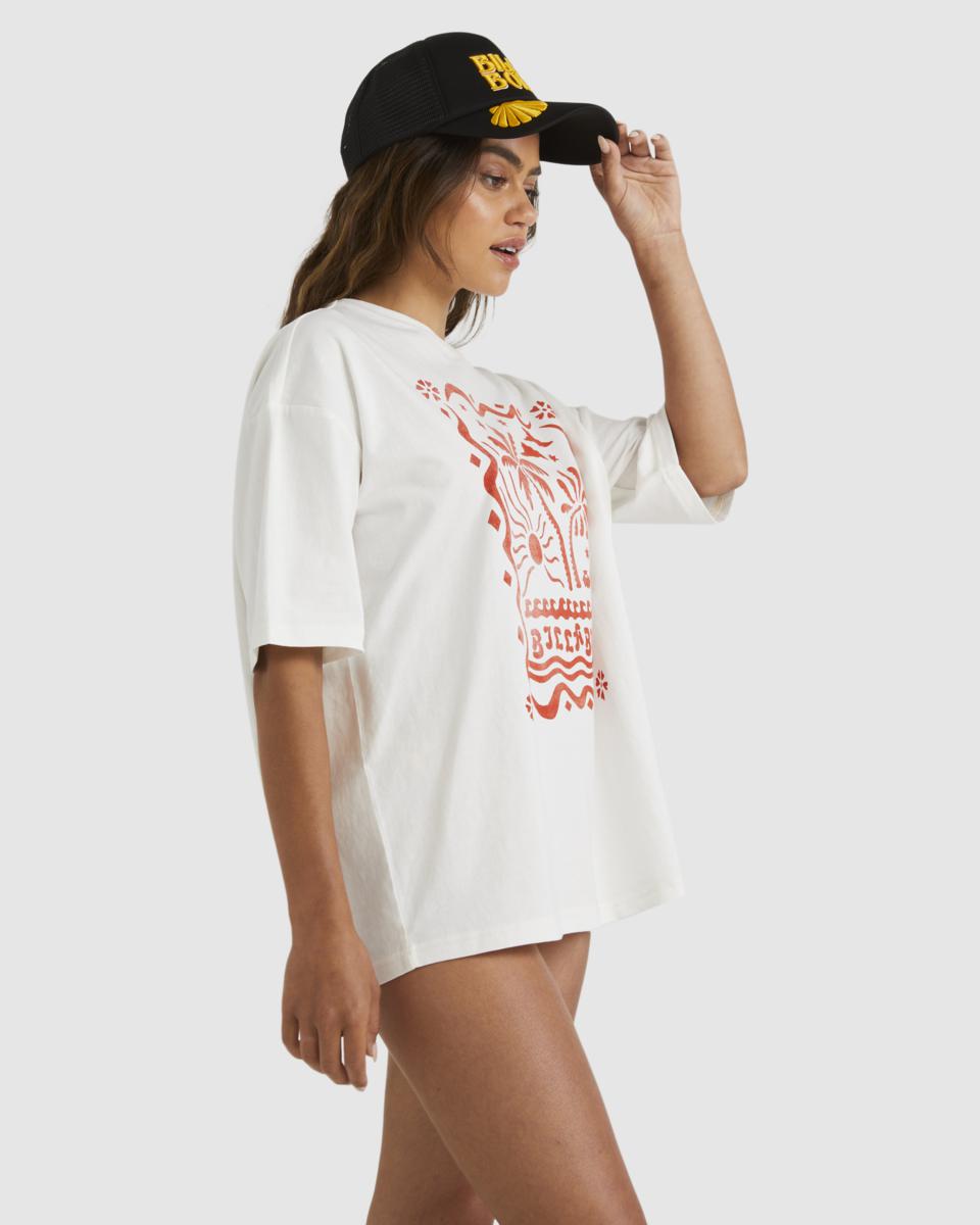 Billabong Coco Palm - Oversized T-shirt For Women Salt Crystal. Billabong Tees in Womens Tees & Womens T-shirts & Singlets. Code: UBJZT00357
