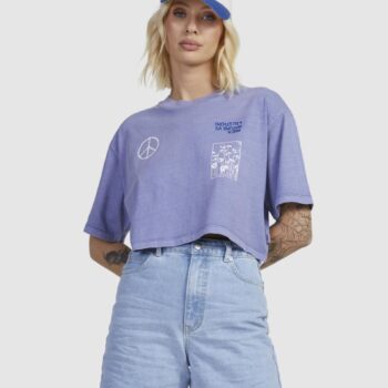 Rvca Denim Coco Short Light Blue Denim. Rvca Walkshorts - Fitted Waist in Womens Walkshorts - Fitted Waist & Womens Shorts. Code: UVJDS00105