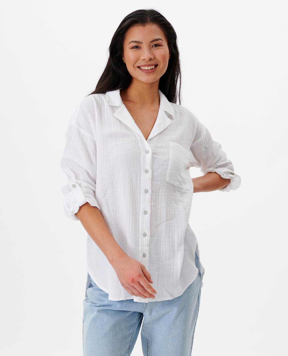 Rip Curl Premium Surf Long Sleeve Button Up Shirt White. Rip Curl Shirts - Long Sleeve in Womens Shirts - Long Sleeve & Womens Shirts. Code: 033WSH