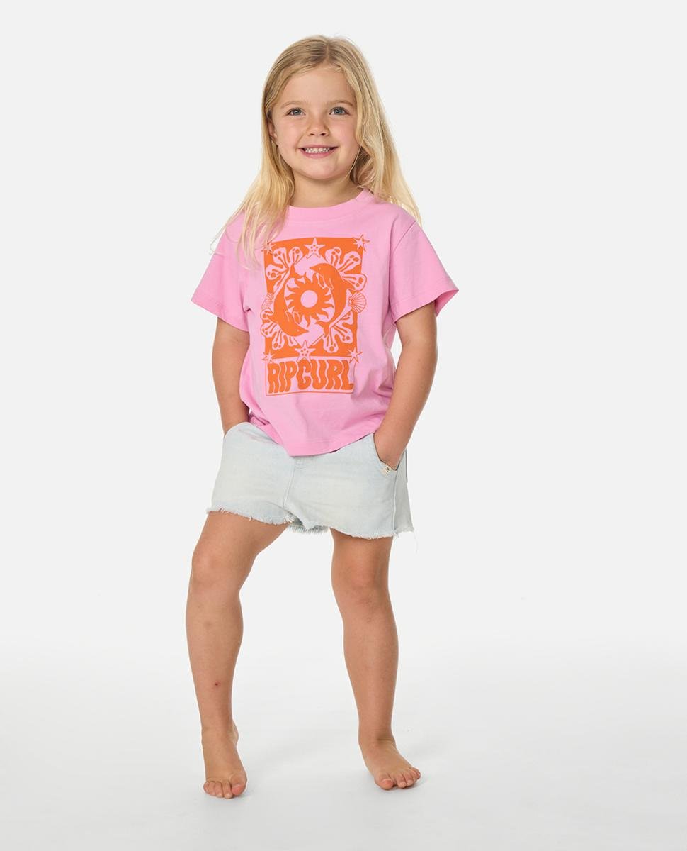 Rip Curl Sun Swell Dolphin Tee-gir Bright Pink. Rip Curl Tees in Toddler Girls Tees & Toddler Girls T-shirts & Singlets. Code: 04NJTE