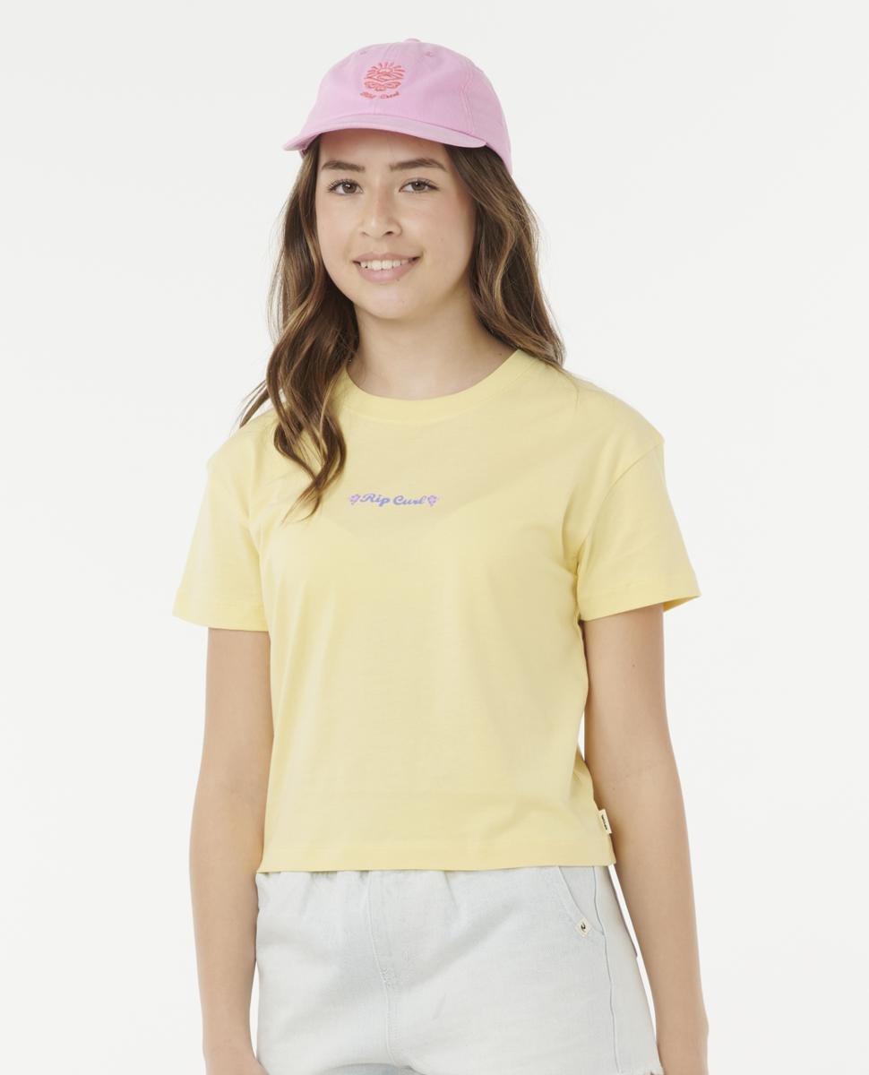 Rip Curl Sunset Skies Crop Tee - Girls (8-16 Years) Banana. Rip Curl Tees in Girls Tees & Girls T-shirts & Singlets. Code: 052GTE