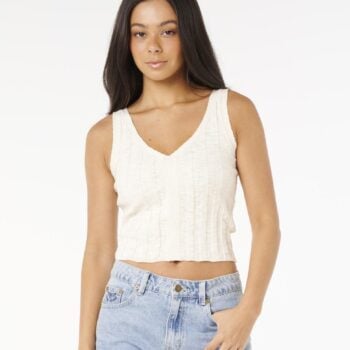 Rip Curl Sunset Luau Knit Top Off White. Rip Curl Shirts - Short Sleeve in Womens Shirts - Short Sleeve & Womens Shirts. Code: 06DWSH