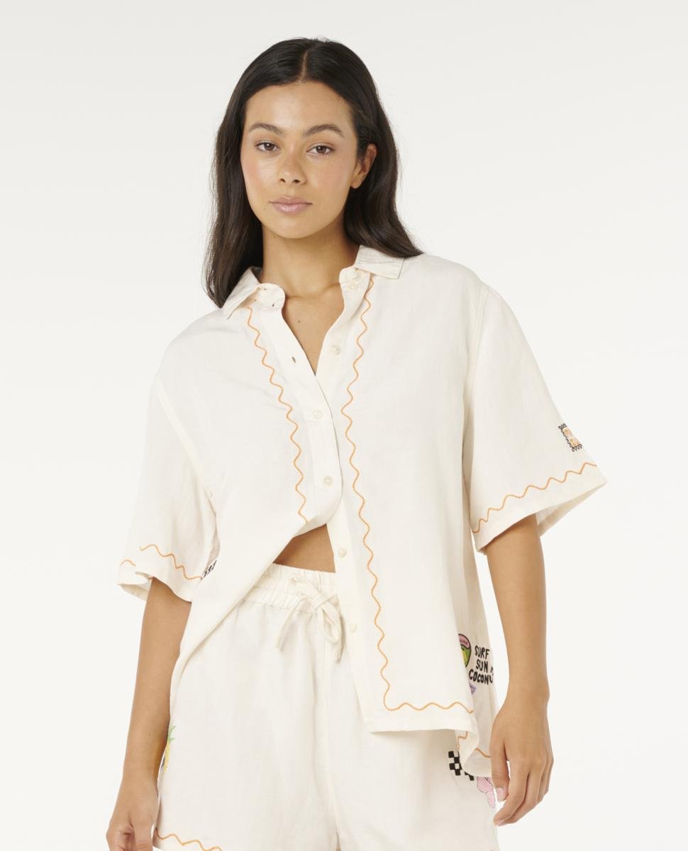 Rip Curl Sunset Luau Embroidered S Shell. Rip Curl Shirts - Short Sleeve in Womens Shirts - Short Sleeve & Womens Shirts. Code: 06GWSH