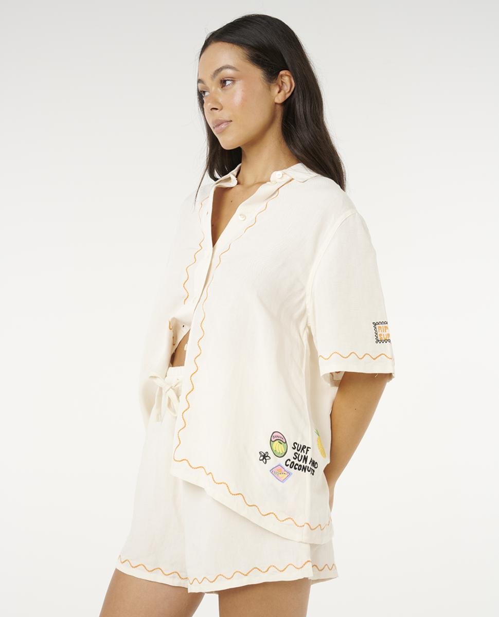 Rip Curl Sunset Luau Embroidered S Shell. Rip Curl Shirts - Short Sleeve in Womens Shirts - Short Sleeve & Womens Shirts. Code: 06GWSH