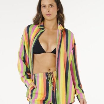 Rip Curl Neon Stripe Relaxed Shirt Multico. Rip Curl Shirts - Short Sleeve in Womens Shirts - Short Sleeve & Womens Shirts. Code: 07PWSH