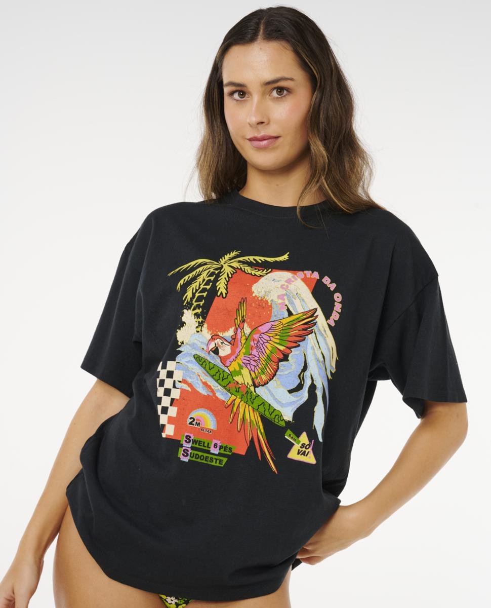 Rip Curl Wave Crest Heritage Tee Black. Rip Curl Tees in Womens Tees & Womens T-shirts & Singlets. Code: 0NFWTE
