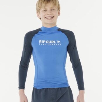 Rip Curl Shock Upf L/s-boy Blue Gum. Rip Curl Rashvests in Boys Rashvests & Boys Wetsuits. Code: 12TBRV