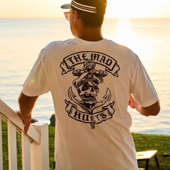 The Mad Hueys Sailor Anchor Ss Tee White. The Mad Hueys Tees in Mens Tees & Mens T-shirts & Singlets. Code: 425M01002