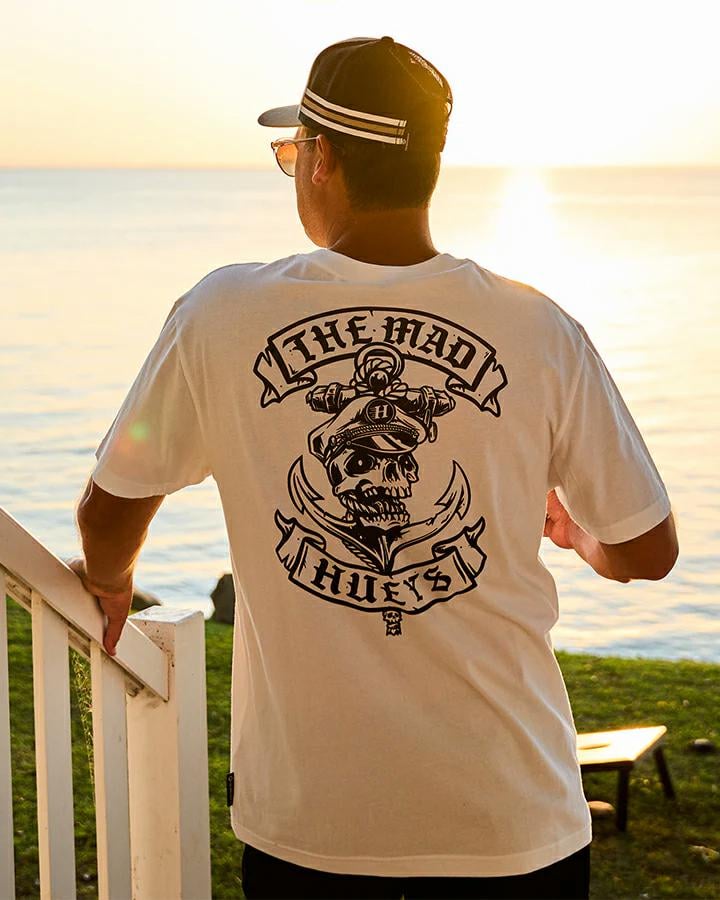 The Mad Hueys Sailor Anchor Ss Tee White. The Mad Hueys Tees in Mens Tees & Mens T-shirts & Singlets. Code: 425M01002
