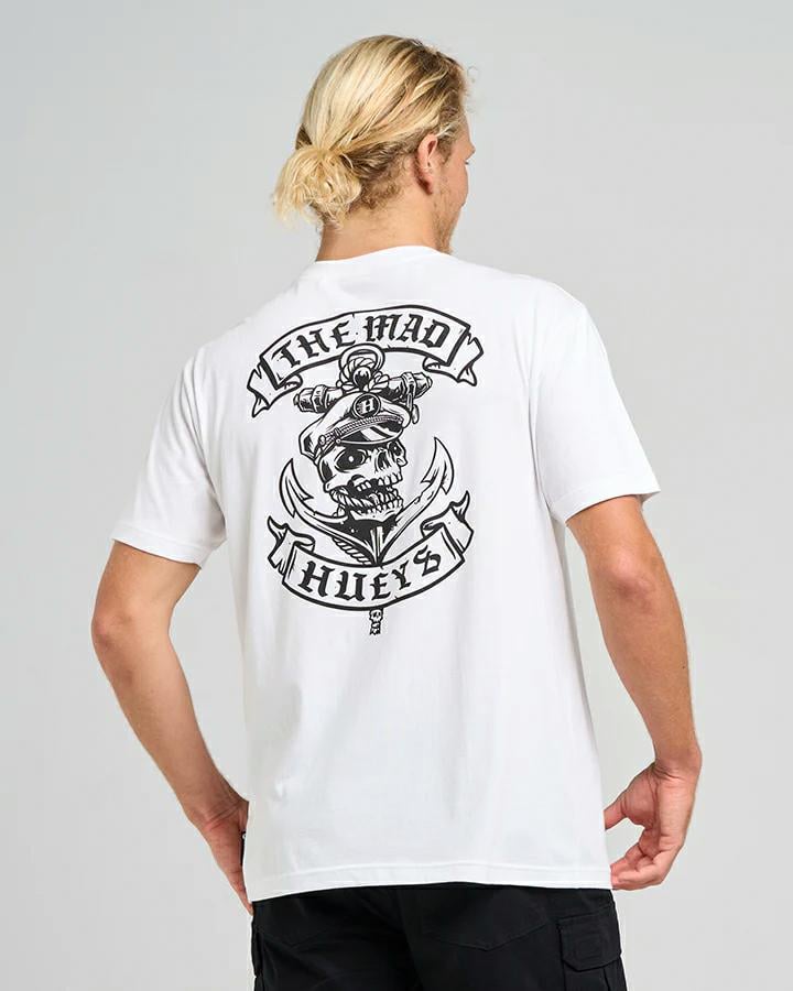 The Mad Hueys Sailor Anchor Ss Tee White. The Mad Hueys Tees in Mens Tees & Mens T-shirts & Singlets. Code: 425M01002