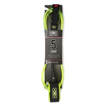 Ocean And Earth Regular Comp 5"0 Leash. Lime. Ocean And Earth Legropes in Boardsports Legropes & Boardsports Surf. Code: LM50