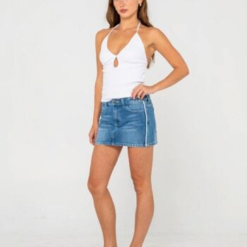 Rusty Flip Mommy Low Rise Mini Blasted Middy Blue /. Rusty Skirts in Womens Skirts & Womens Skirts, Dresses & Jumpsuits. Code: SKL0613