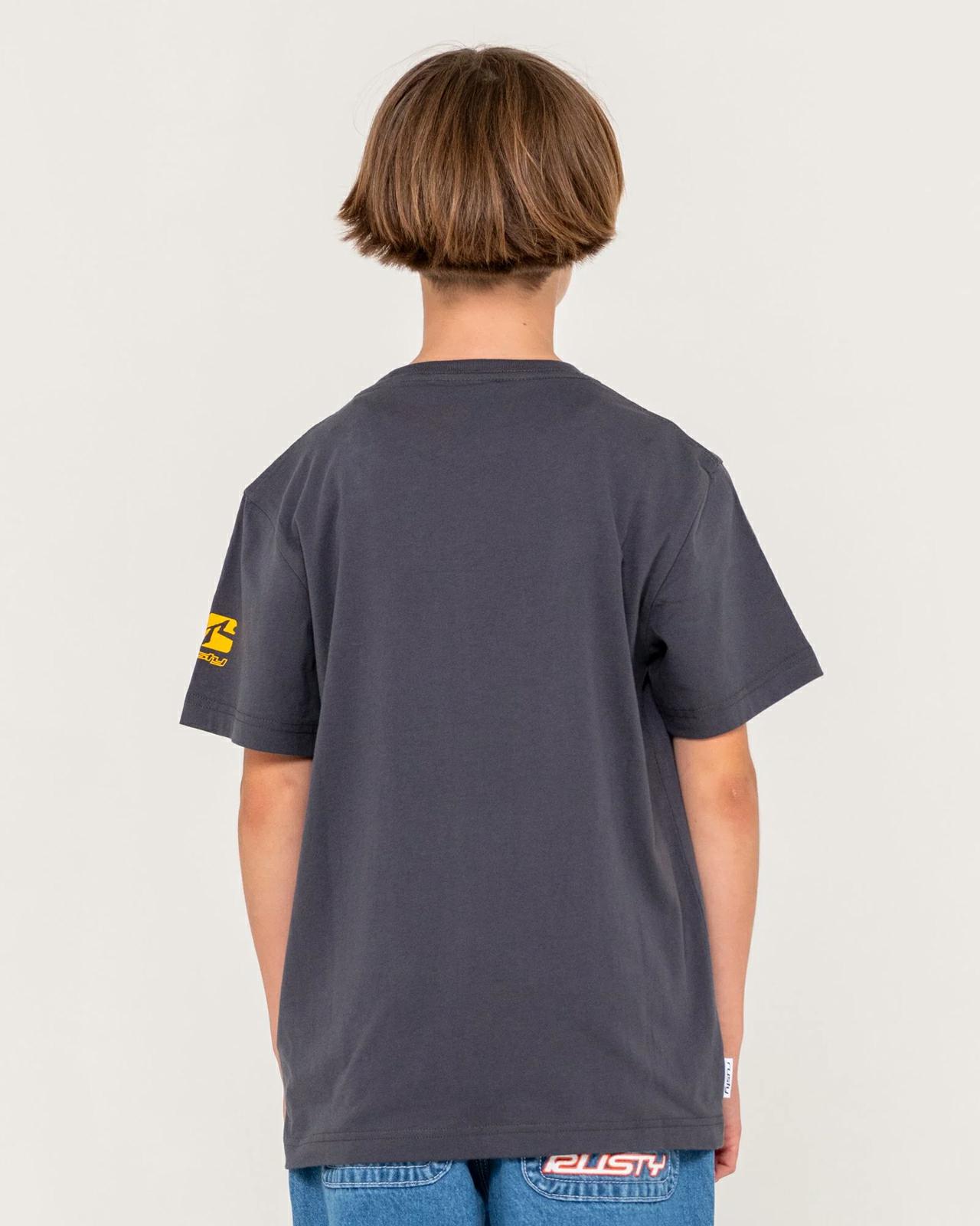 Rusty Jetsetter Tee Boys Carbon. Rusty Tees in Boys Tees & Boys T-shirts & Singlets. Code: TTB0820