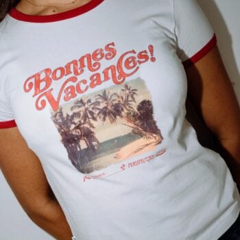 Rusty Bonnes Vacances Ringer Ba White. Rusty Tees in Womens Tees & Womens T-shirts & Singlets. Code: TTL1415