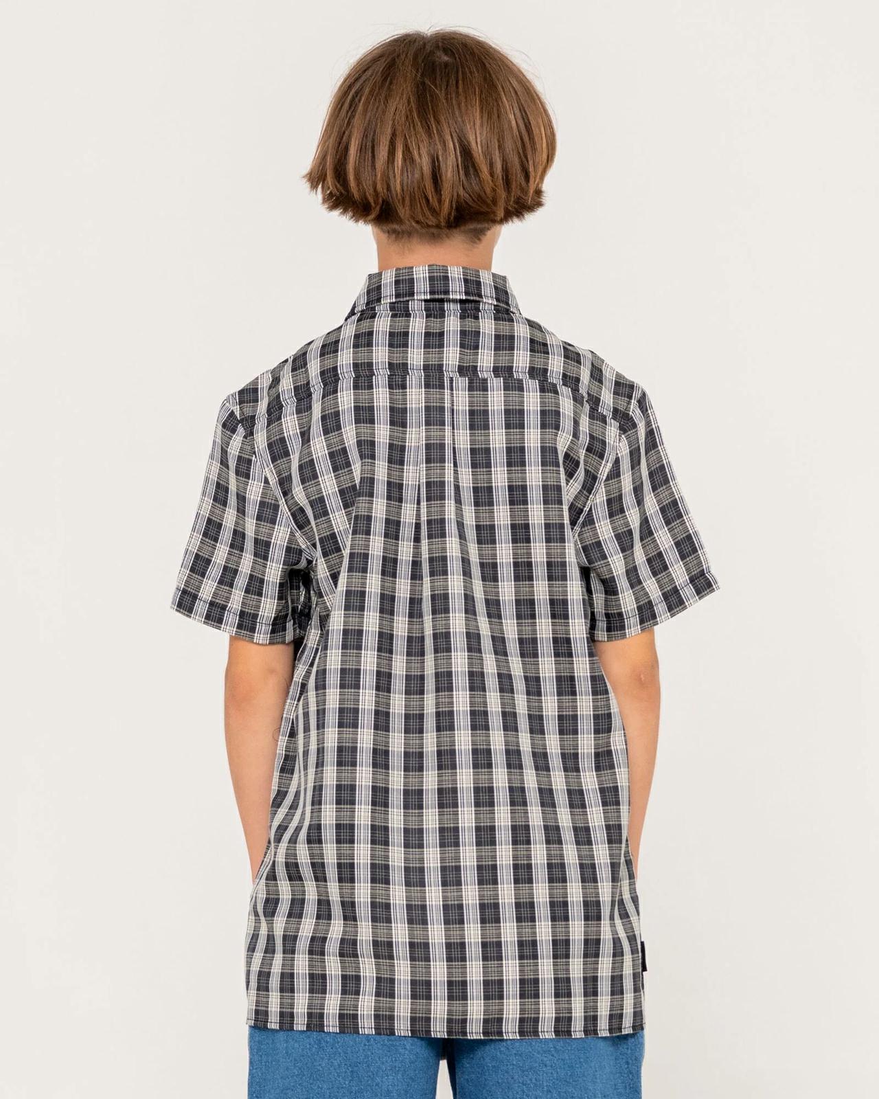 Rusty Datsun Check Short Sleeve Black. Rusty Shirts - Short Sleeve in Boys Shirts - Short Sleeve & Boys Shirts. Code: WSB0253