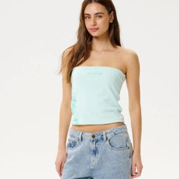 Rip Curl Keepsakes Bandeau Washed Aqua. Rip Curl Tees in Womens Tees & Womens T-shirts & Singlets. Code: 0JGWTE