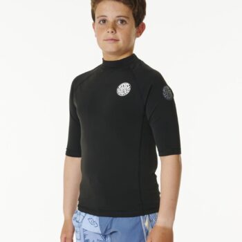 Rip Curl Icons Uv Brushed Short Sleeve Rash Vest - Boys (8-16 Years) Black. Rip Curl Rashvests in Boys Rashvests & Boys Wetsuits. Code: 11ZBRV