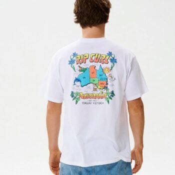 Rip Curl Aus Map Desto Tee White. Rip Curl Tees in Mens Tees & Mens T-shirts & Singlets. Code: 13EMTE