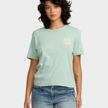 Rvca Daily Tee Mist Blue. Rvca Tees in Womens Tees & Womens T-shirts & Singlets. Code: 23B353511