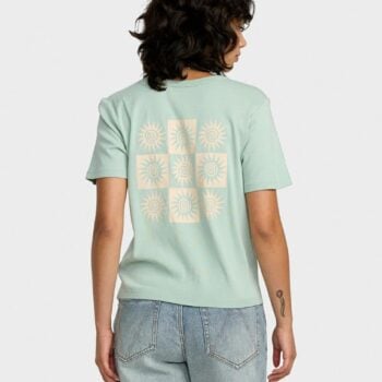 Rvca Daily Tee Mist Blue. Rvca Tees in Womens Tees & Womens T-shirts & Singlets. Code: 23B353511
