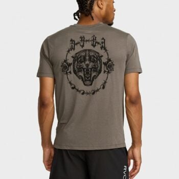 Rvca Benj Tiger Eyes Ss Tee Mushroom. Rvca Tees in Mens Tees & Mens T-shirts & Singlets. Code: 23MS433552