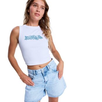 Roxy Iconic Days Bright White Hibicus. Roxy Singlets & Tanks in Womens Singlets & Tanks & Womens T-shirts & Singlets. Code: ERJKT04356