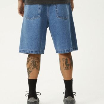 Afends Lil C Denim Baggy Short 2 Worn Blue. Afends Walkshorts - Fitted Waist in Mens Walkshorts - Fitted Waist & Mens Shorts. Code: M230310