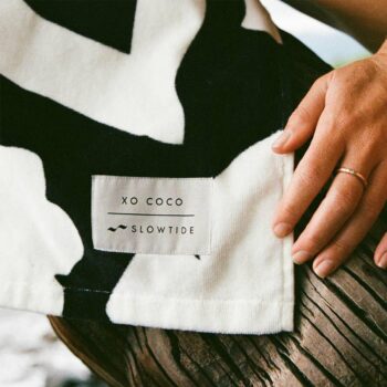 Slow Tide Xoxo Towel Black Black.. Slow Tide Towels in Womens Towels & Womens Accessories. Code: SRRP069