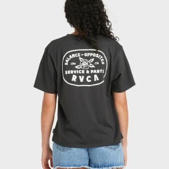 Rvca Electric Rose Easy Tee Black Wash. Rvca Tees in Womens Tees & Womens T-shirts & Singlets. Code: UVJZT00303