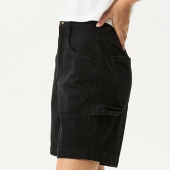 Afends Emilie Denim Work Shorts Washed Black. Afends Walkshorts - Fitted Waist in Womens Walkshorts - Fitted Waist & Womens Shorts. Code: W230303