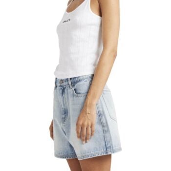 Rvca Denim Coco Short Bleached Indigo. Rvca Walkshorts - Fitted Waist in Womens Walkshorts - Fitted Waist & Womens Shorts. Code: UVJDS00105