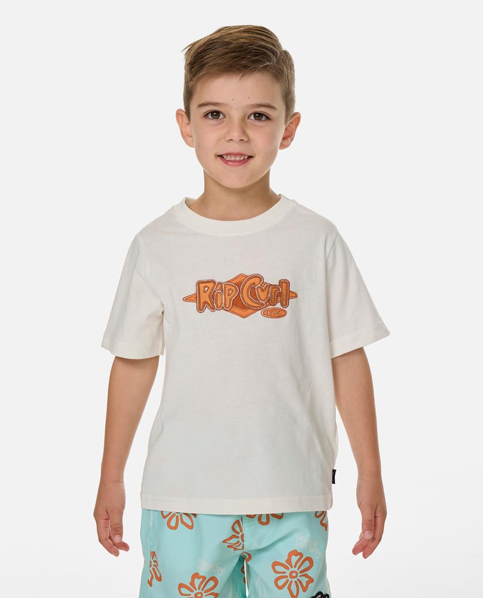 Rip Curl Ride The Wave Logo Tee - Bone. Rip Curl Tees in Toddlers Tees & Toddlers T-shirts & Singlets. Code: 02TTTE