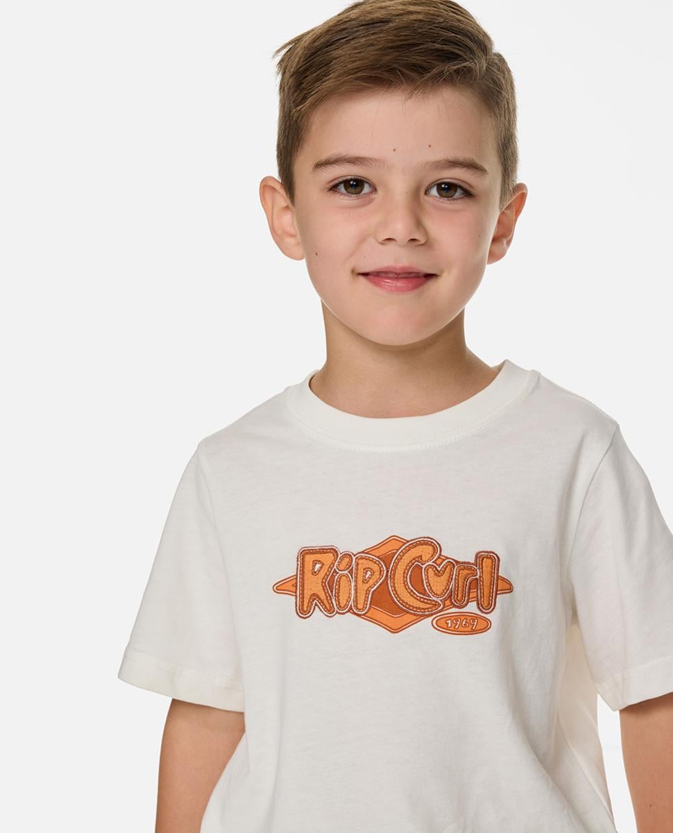 Rip Curl Ride The Wave Logo Tee - Bone. Rip Curl Tees in Toddlers Tees & Toddlers T-shirts & Singlets. Code: 02TTTE
