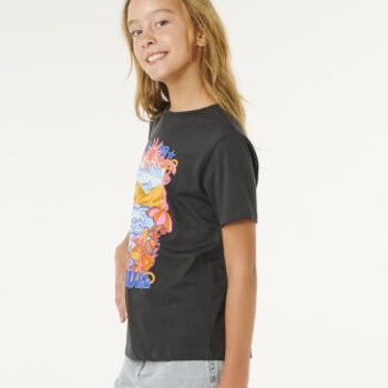 Rip Curl Sunshine Squad Band Tee - Washed Black. Rip Curl Tees in Girls Tees & Girls T-shirts & Singlets. Code: 06AGTE