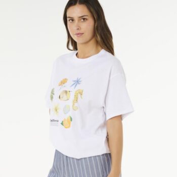 Rip Curl Poolside Heritage Tee Optical White. Rip Curl Tees in Womens Tees & Womens T-shirts & Singlets. Code: 0M4WTE
