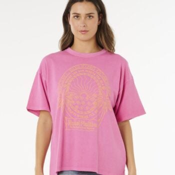 Rip Curl Hotel Malibu Heritage Tee Super Pink. Rip Curl Tees in Womens Tees & Womens T-shirts & Singlets. Code: 0MSWTE