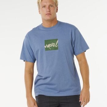 Rip Curl Rip Script Icon Tee Bluefin. Rip Curl Tees in Mens Tees & Mens T-shirts & Singlets. Code: 0X8MTE