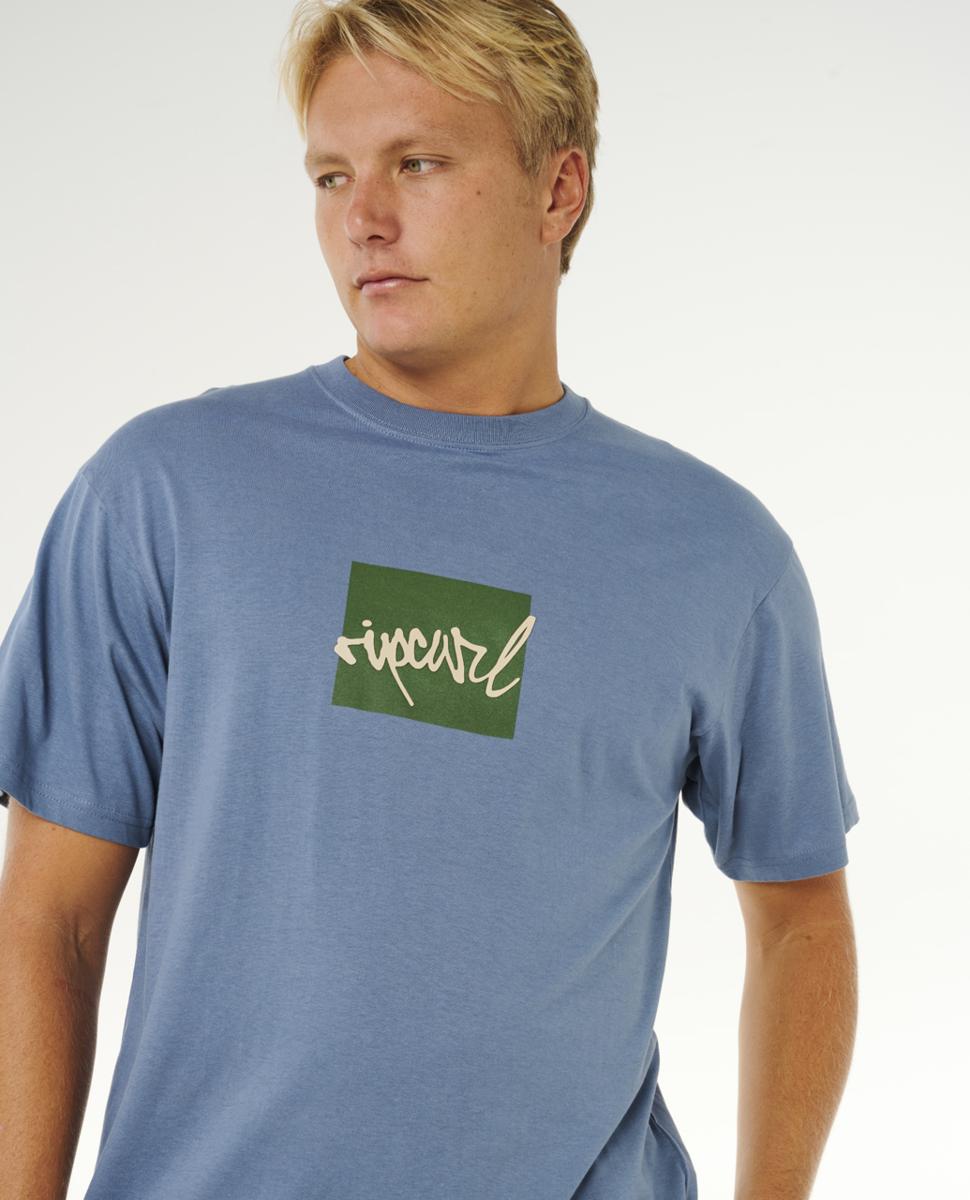 Rip Curl Rip Script Icon Tee Bluefin. Rip Curl Tees in Mens Tees & Mens T-shirts & Singlets. Code: 0X8MTE