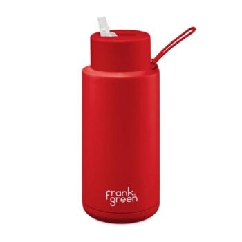 Frank Green 34 Oz Stainless Steel Ceramic Bottle With Lid And 170mm Gold Straw Atomic Red. Frank Green Drinkware in Generic Drinkware & Generic Accessories. Code: B05509