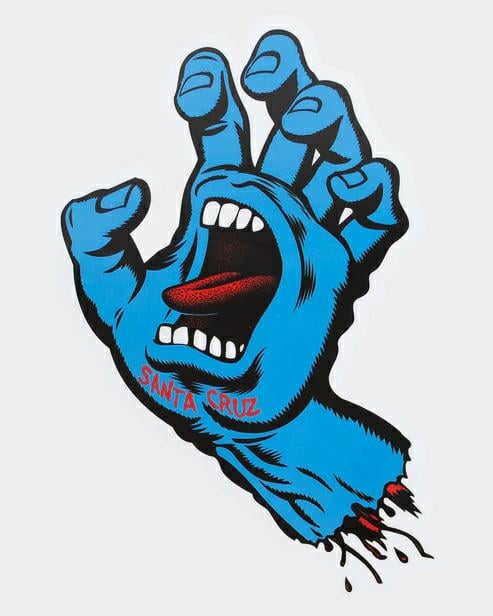 Santa Cruz Skateboards Screaming Hand Large Stic Blue. Santa Cruz Skateboards Stickers in Generic Stickers & Generic Accessories. Code: SU224-ST05
