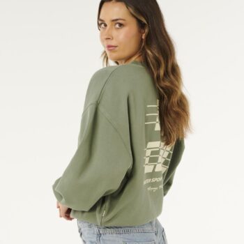 Rip Curl Sports Dept Drop Shoulder Washed Green. Rip Curl Sweats in Womens Sweats & Womens Jackets, Jumpers & Knits. Code: 0BKWFL