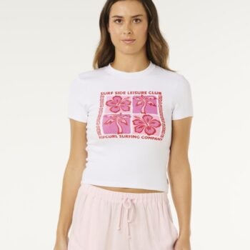 Rip Curl Surf Side Fitted Tee Optical White. Rip Curl Tees in Womens Tees & Womens T-shirts & Singlets. Code: 0MBWTE