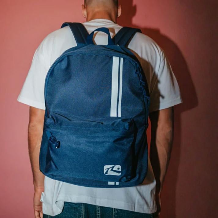 Rusty White Lines Backpack Navy Blue. Rusty Backpacks in Mens Backpacks & Mens Bags. Code: BPM0376